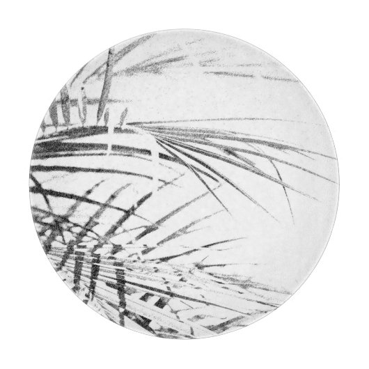 Palm Tree Leaves Minimalism Sketch Snijplank (Voorkant)