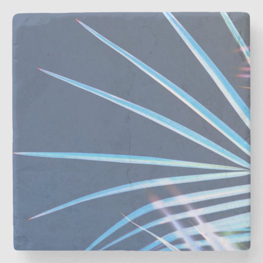 Palm Tree Leaves Minimalism Sketch Stenen Onderzetter (Voorkant)