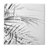 Palm Tree Leaves Minimalism Sketch Tegeltje (Voorkant)