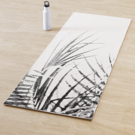 Palm Tree Leaves Minimalism Sketch Yogamat