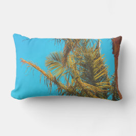 Palm Tree Leaves Turquoise Sky Kussen