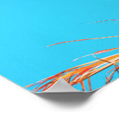 Palm Tree Leaves Turquoise Sky Poster (Hoek)