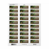 Palm Tree Lights Strand Bruiloft Adresetiketten Etiket (Full Sheet)