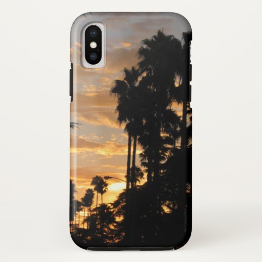 Palm Tree Los Angeles Sunset iPhone Case (Achterkant)