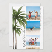 Palm Tree Mele Kalikimaka kerstfoto Collage Feestdagenkaart (Voorkant)