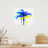 Palm Tree Miami Style Art Poster (Keuken)