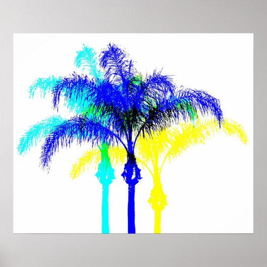 Palm Tree Miami Style Art Poster (Voorkant)