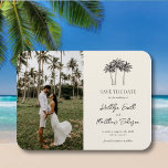 Palm Tree minimalistische bestemming Sla de datum  Magneet<br><div class="desc">Palm Tree Ivoor Minimalistische bestemming Bruiloft Save the Date Magnet. Vier uw speciale dag met dit elegante en mooie bruiloft uitnodiging ontwerp om uw speciale gelegenheid te verfraaien. Alle teksten zijn vooraf voor u geregeld om gemakkelijk en snel te personaliseren met uw eigen gegevens.</div>