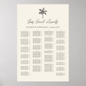 Palm Tree minimalistische bruiloft alfabetische zi Poster (Voorkant)