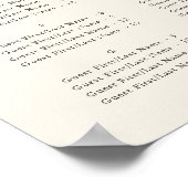 Palm Tree minimalistische bruiloft alfabetische zi Poster (Hoek)