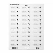 Palm Tree Modern Beach Retouradres Labels (Full Sheet)