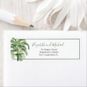 Palm Tree Modern Elegant Green Etiket (Insitu)