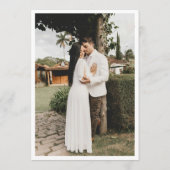 Palm Tree Monogram Photo Beach Engagement Party Kaart (Achterkant)