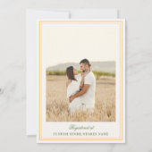 Palm Tree Monogram Tropical Beach Vrijgezellenfees Kaart (Achterkant)