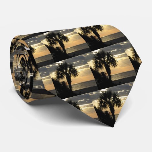 Palm Tree Necktie Stropdas (Opgerold)