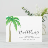 Palm Tree New Address Moving  Aankondiging (Staand voorkant)