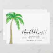 Palm Tree New Address Moving  Aankondiging (Voorkant / Achterkant)