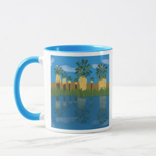 Palm Tree Oasis California woestijn Mok (Links)