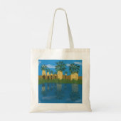 PALM Tree Oasis Coachella California woestijn Tote Bag (Achterkant)