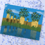 Palm Tree Oasis Desert Coachella Valley Preserve Feestdagenkaart<br><div class="desc">Kijk eens naar deze geweldige gekleurde potloodafbeelding van een mooie palmolie in de woestijn en maak je klaar om te verkennen! Bekijk mijn winkel ook voor meer design! Verzamel alle parken, ik maak voortdurend nieuwe parken. Bekijk mijn winkel voor meer wandelen, kamperen, leven, vogels en nog veel meer! U kunt...</div>