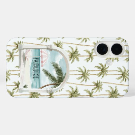 Palm Tree Ocean Paradise Case-Mate iPhone Case (Achterkant (horizontaal))