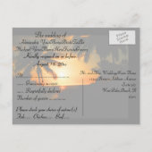 Palm Tree Ocean Sunset RSVP Uitnodiging Briefkaart (Achterkant)