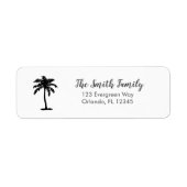 Palm Tree Painting Art Address Label (Voorkant)