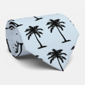 Palm Tree Painting Coastal Beach Pattern Stropdas (Opgerold)