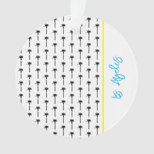 Palm Tree Patroon LOCATIE Reizen Strand Plezier Ornament