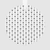 Palm Tree Patroon Reizen LOCATIE Woestijn Chic Ornament (achterkant)