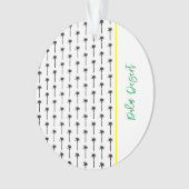 Palm Tree Patroon Reizen LOCATIE Woestijn Chic Ornament (voorkant)