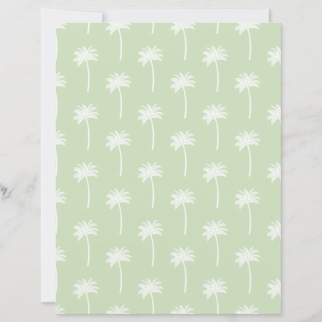 palm tree pattern paper green (Voorkant)