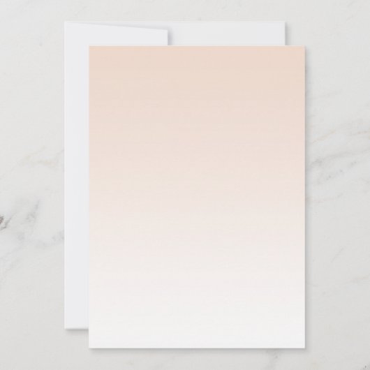 Palm Tree Peach Dust Beach Weddenschap Kaart (Achterkant)