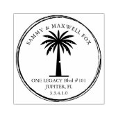 Palm Tree Personalised Return Address Rubberstempel (Afrduk)