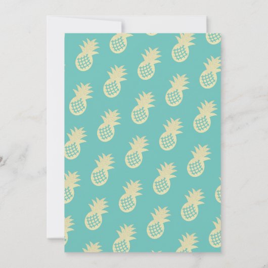 Palm Tree & Pineapple Summer Party Verjaardag voor Kaart (Achterkant)