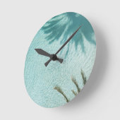 Palm Tree Pool Dream #2 #wall #art Ronde Klok (Hoek)