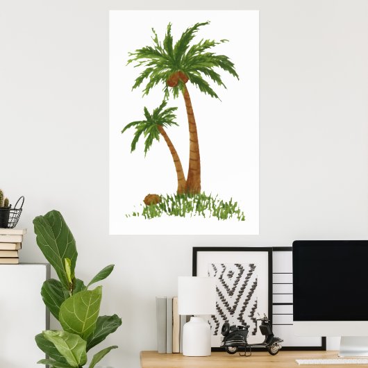 PALM TREE POSTER 24X36" (Thuiskantoor)