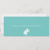 Palm Tree Puerto Rico Boarding Pass Wedding Kaart (Achterkant)