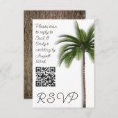 Palm Tree QR-code Evenement Bruiloft RSVP (Voorkant / Achterkant)