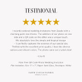 Palm Tree QR Code Foto Bruiloft uitnodiging