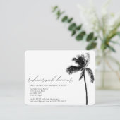 Palm Tree repetitie diner bruiloft behuizing Kaart (Staand voorkant)