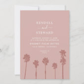 Palm Tree Romance Suite Bruiloft Kaart (Voorkant)