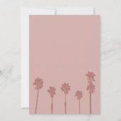Palm Tree Romance Suite Bruiloft Kaart (Achterkant)