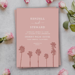 Palm Tree Romance Suite Bruiloft Kaart
