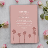 Palm Tree Romance Suite Bruiloft Kaart