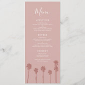 Palm Tree Romance Wedding Suite Menu (Achterkant)