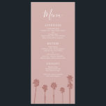Palm Tree Romance Wedding Suite Menu<br><div class="desc">Kleurrijke bloemenbruiloft uitnodigingOnthul de schoonheid van uw liefdesverhaal met onze boeiende bruiloft uitnodiging suite, met warme rosé, glinsterende roos goud, en de delicate tinten van zonsondergang roze. Omarm een viering die zo tijdloos en kostbaar is als je liefde, waardoor een stralende gloed op je speciale dag wordt geworpen. Ingetogen elegantie...</div>