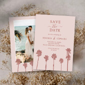 Palm Tree Romance Wedding Suite Sla de datum op Save The Date