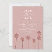 Palm Tree Romance Wedding Suite Sla de datum op Save The Date (Voorkant)