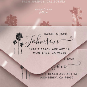 Palm Tree Romance Wedding Suite Zelfinktende Stempel